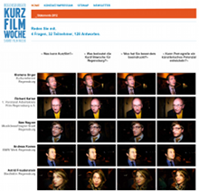 Screenshot von der Interviewseite